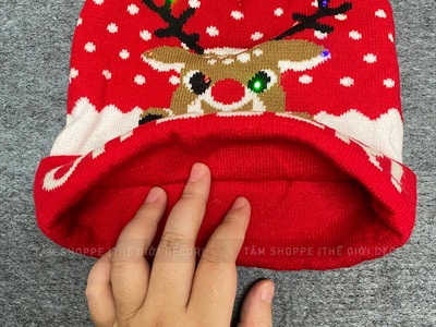 Nón Noel vải len có Led chớp nháy [Co giãn - Nhiều kiểu] NON-X-11